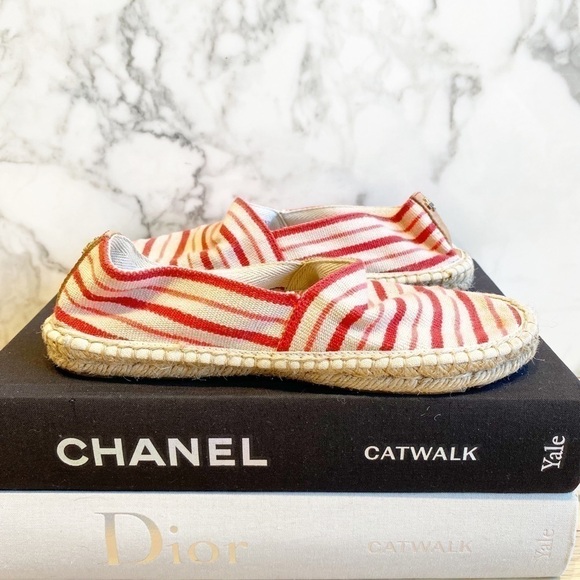 𝅺tory Burch Pink and red Striped Espadrilles - Picture 10 of 10